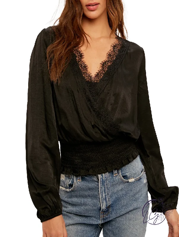 Personalized Wear Coming Around Surplice Blouse