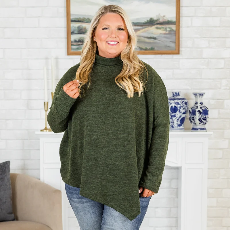 Cozy Chic Wear Could've Had It All Top, Olive