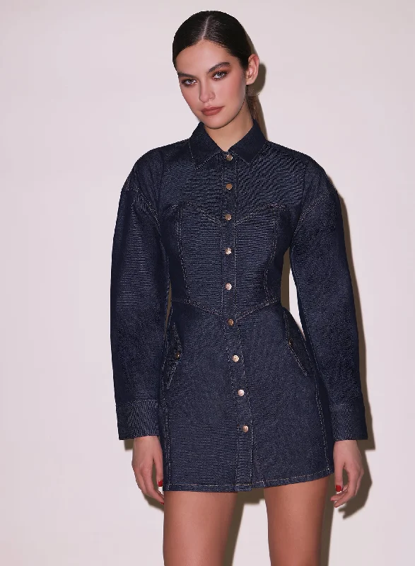 Fashion Elements Denim Shirt Dress
