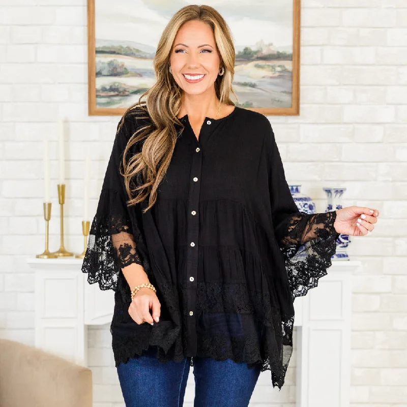 Modern Tailoring Don't Fail Me Now Blouse, Black