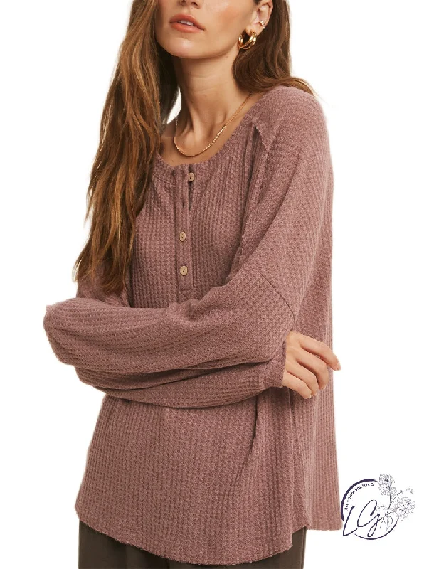 Classic Elegant Waffle Long Sleeve