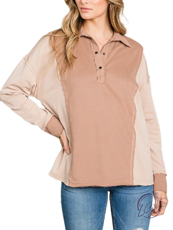 Layered Style Classic Charm Button Pullover
