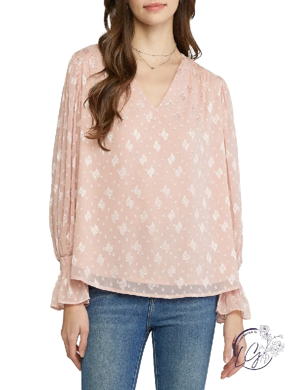 Sweet Girl Flying Above Chiffon Blouse