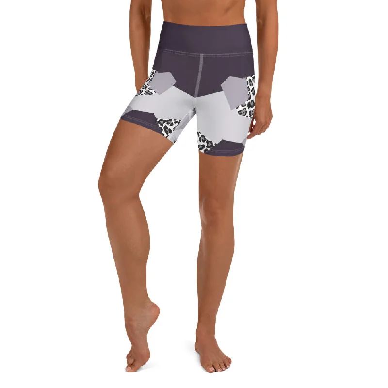 Sports And Leisure Geometric Animal Print Yoga Shorts