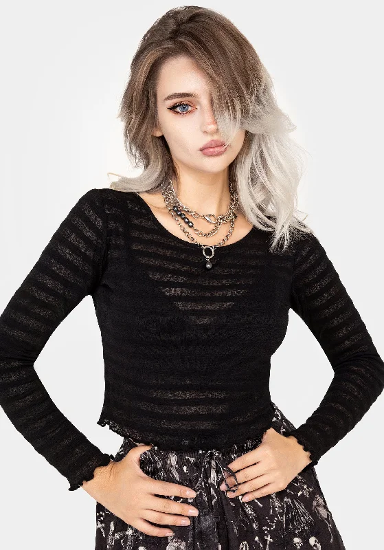 Simple Elegance Gomez Striped Crop