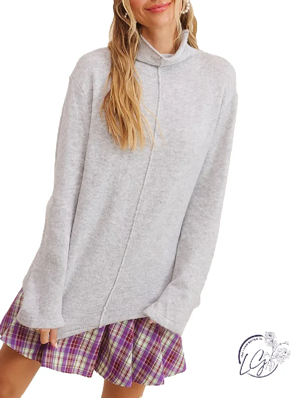 Versatile Items It Goes On Mock Neck Sweater
