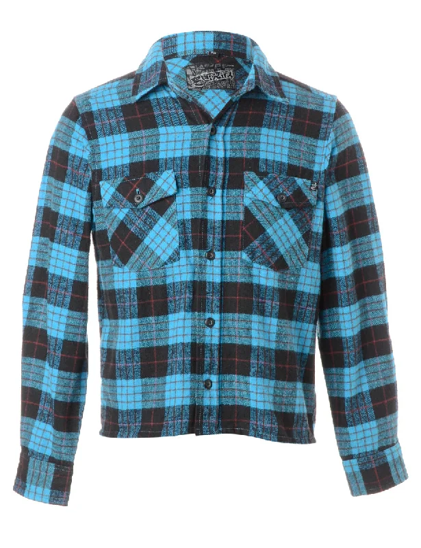 Easy Comfort Style Label Sarah Straight Hem Plaid Shirt