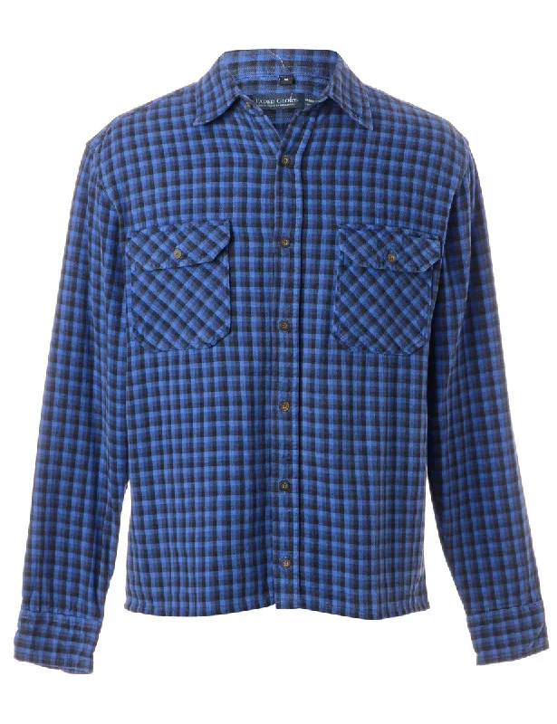 Trendy Comfort Wear Label Sarah Straight Hem Plaid Shirt