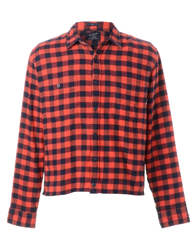 Easy Wear Chic Label Sarah Straight Hem Plaid Shirt