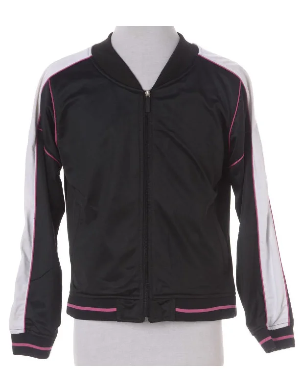Exquisite Details Label Shell Fabric Bomber Jacket