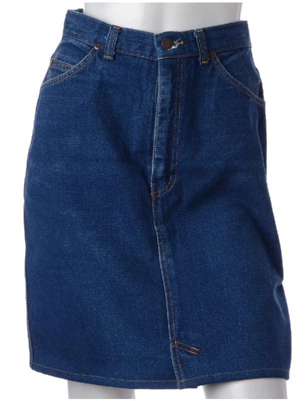 Elegant Casuals Label Short Denim Skirt