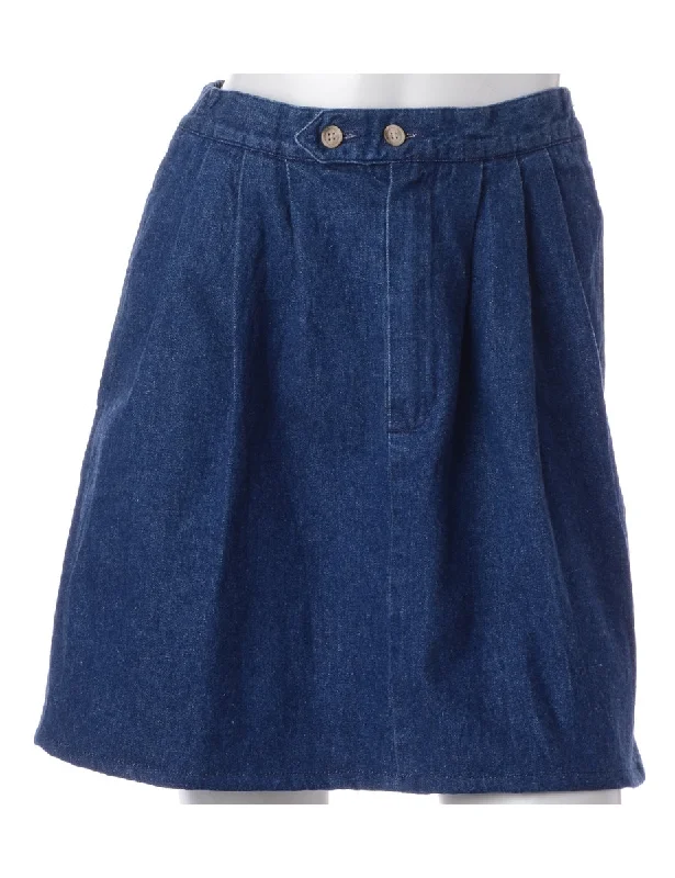 Relaxed Looks Label Short Denim Skirt
