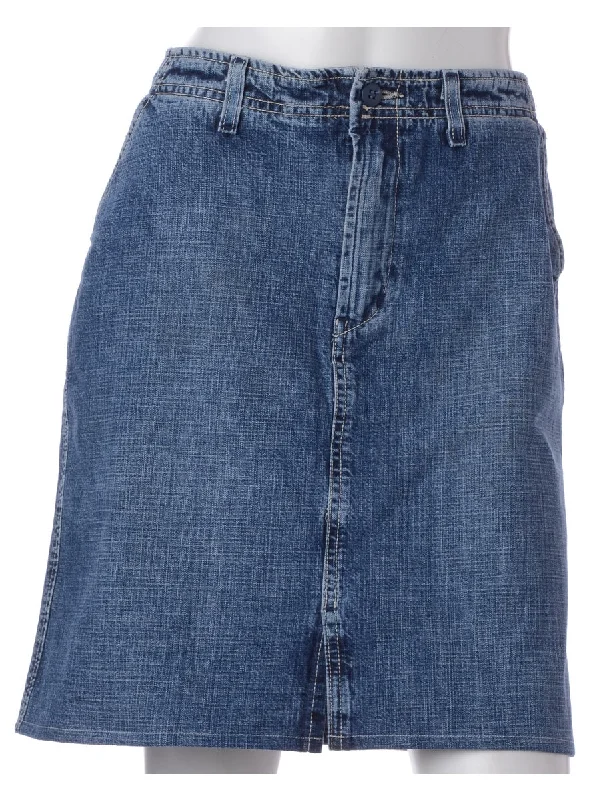 Comfortable Lounge Wear Label Short Denim Skirt