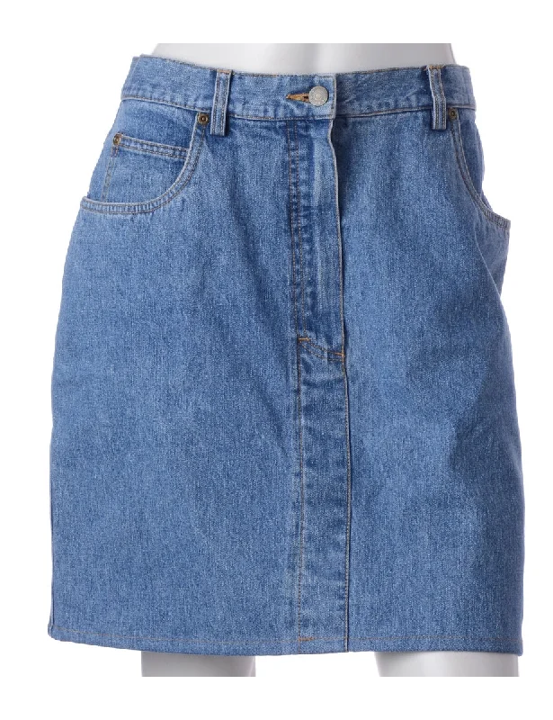 Party Wear Label Short Denim Skirt