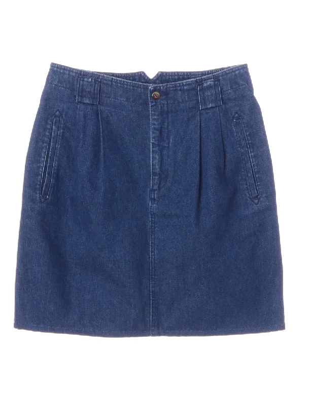 Noble Temperament Label Short Denim Skirt