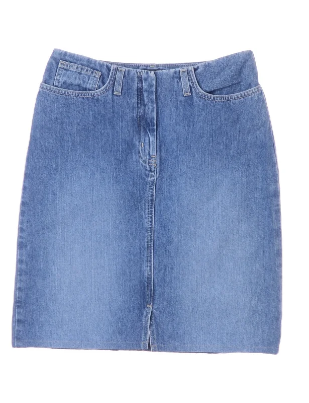 High-end Fabrics Label Short Denim Skirt