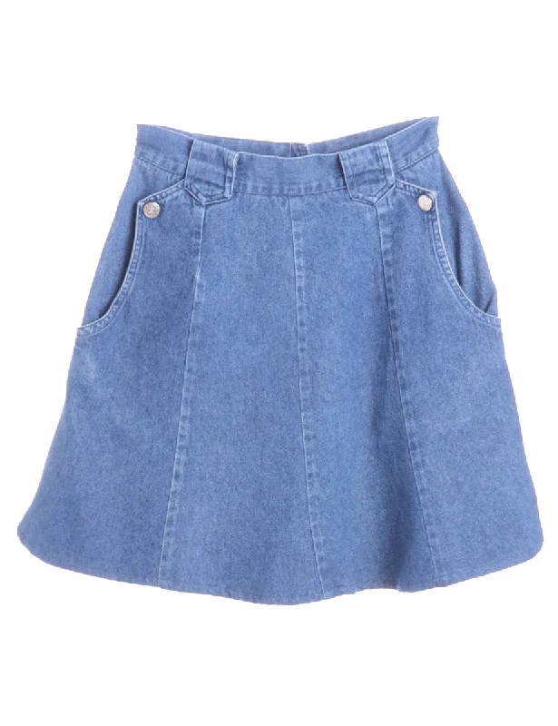 High-end Design Label Short Denim Skirt