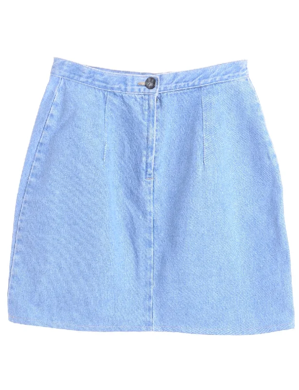 Urban Style Label Short Denim Skirt