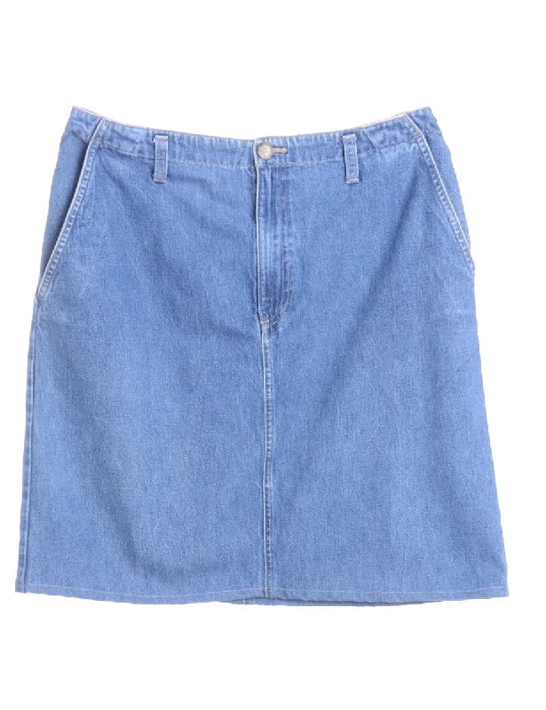 Girl Style Label Short Denim Skirt