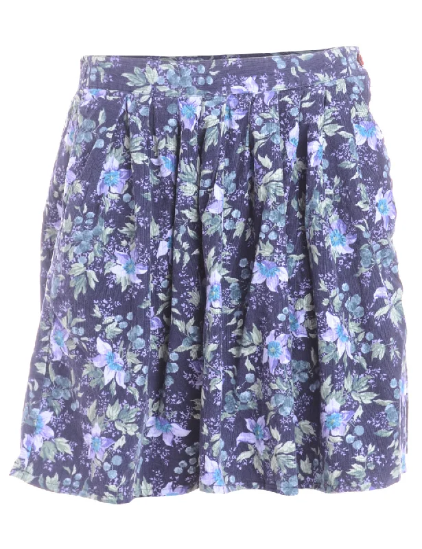 Sports And Leisure Label Shortened Corduroy Skirt