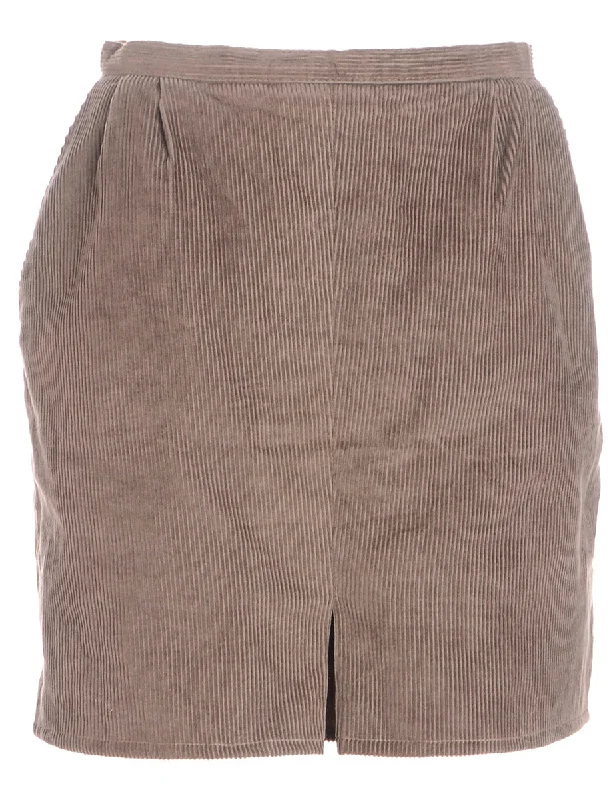 Personalized Wear Label Shortened Corduroy Skirt