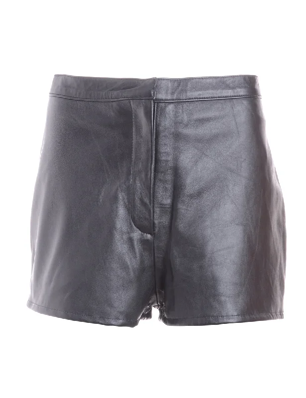 Personal Design Label Shortened Leather Hotpant