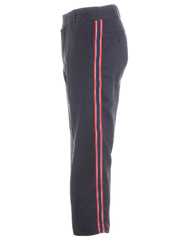 Casual Wear Label Side Stripe Cropped Trouser