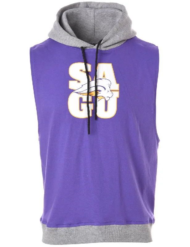 Comfortable Lounge Wear Label Sleeveless Tyler Hooded Sweatshirt