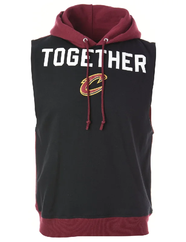 Cozy Fitting Label Sleeveless Tyler Hooded Sweatshirt