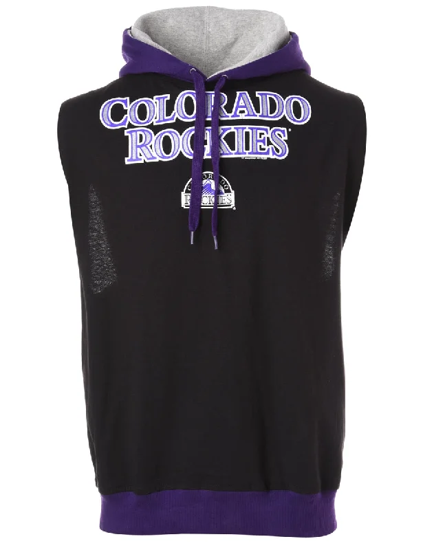 Trendy Traveler Label Sleeveless Tyler Hooded Sweatshirt