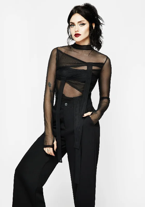 Urban Style Madison Ruched Mesh Top