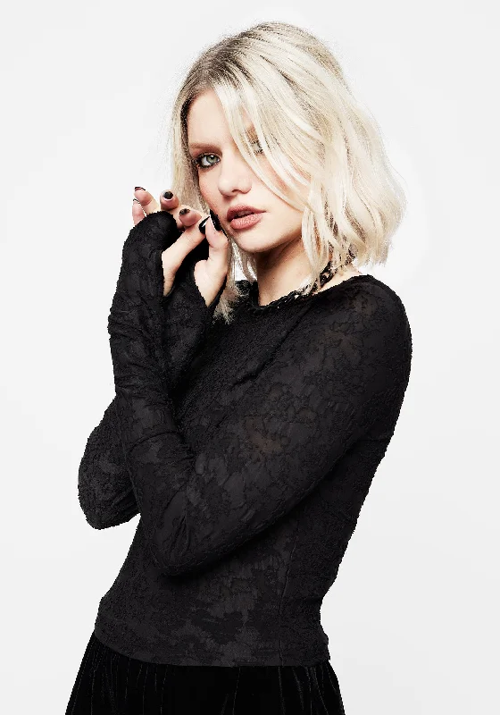 Design Perception Melica Textured Long Sleeve Top