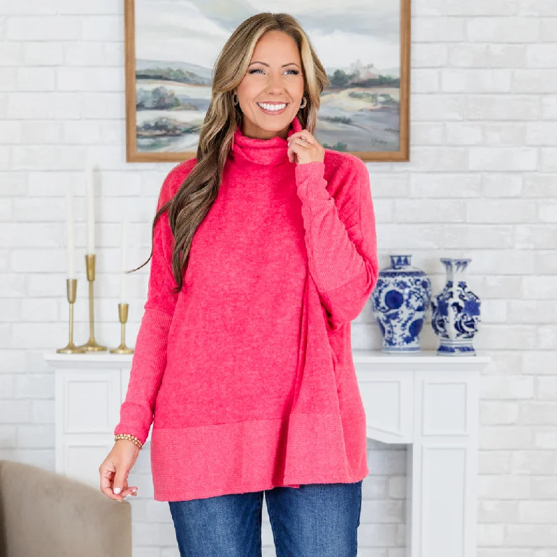 Urban Chic Mind Made Up On You Sweater, Fuchsia