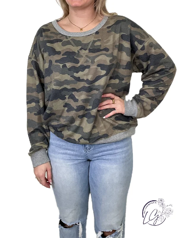 Fashion Style Next On Camo Crewneck