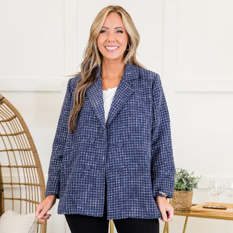 Elegant Tailoring On My Way To Business Jacket, Navy