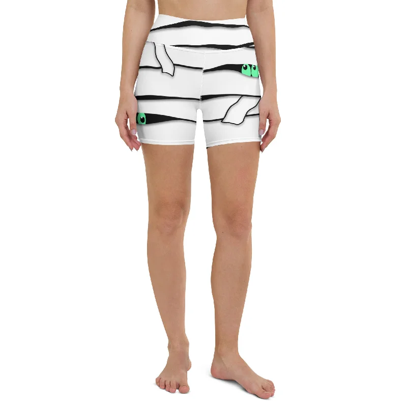 Comfortable Fitwear Peek-a-Boo Mummy Yoga Shorts