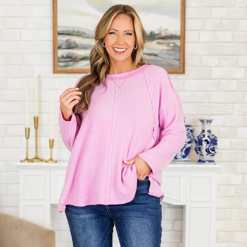 Multifunctional Style Perfect Weekend Top, Mauve