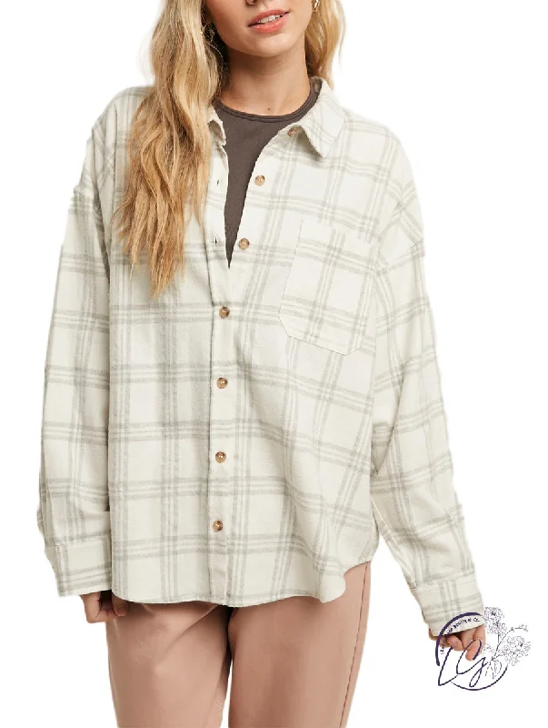 High-end Sense Plaid Perfection Button-Up