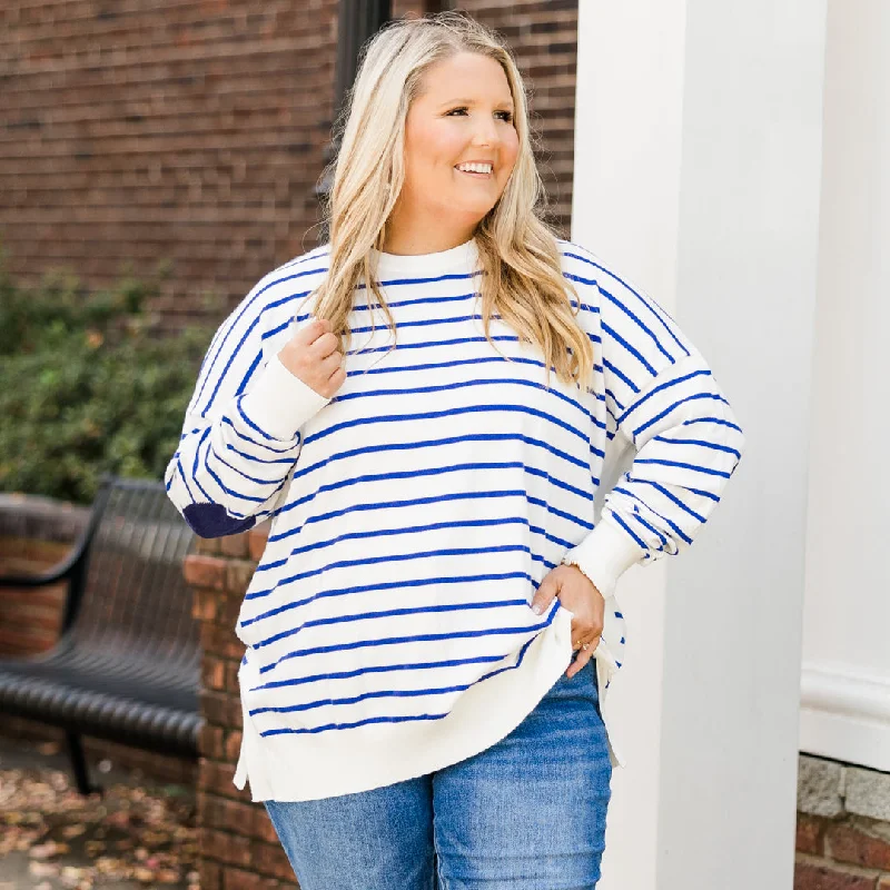 Easygoing Style Romantic Nights Top, Royal Blue