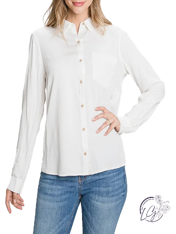 Breathable Comfort Satisfying Your Soul Basic Button Down