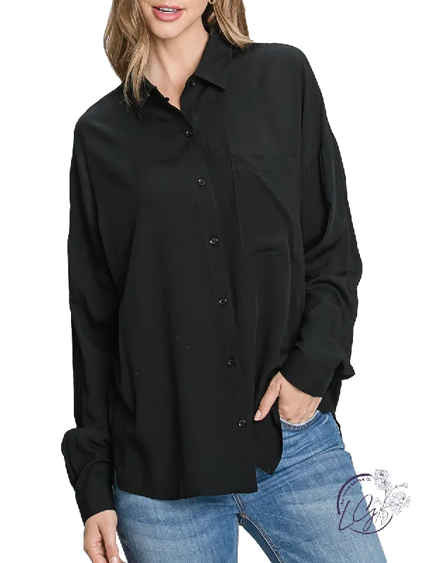 Soft Textures Slipping Away Boyfriend Button Down