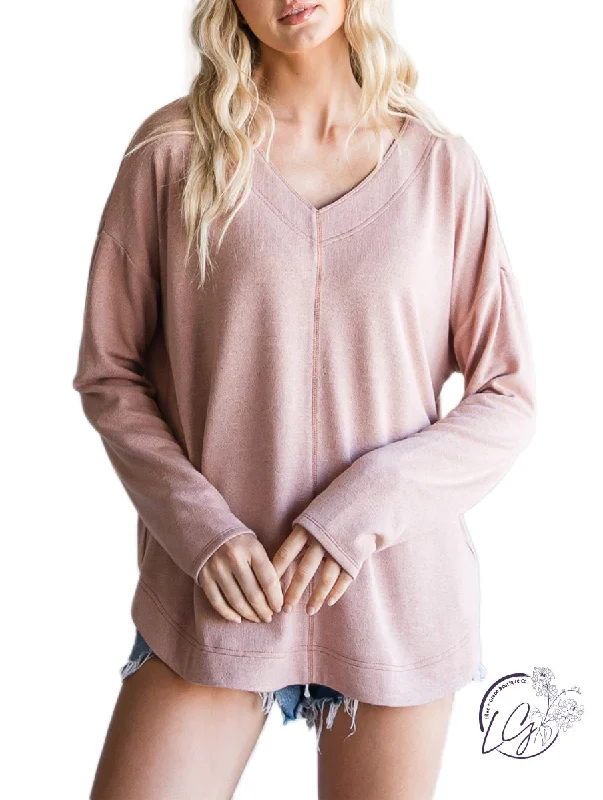 Relaxed Fit Twists and Turns Soft Sweater