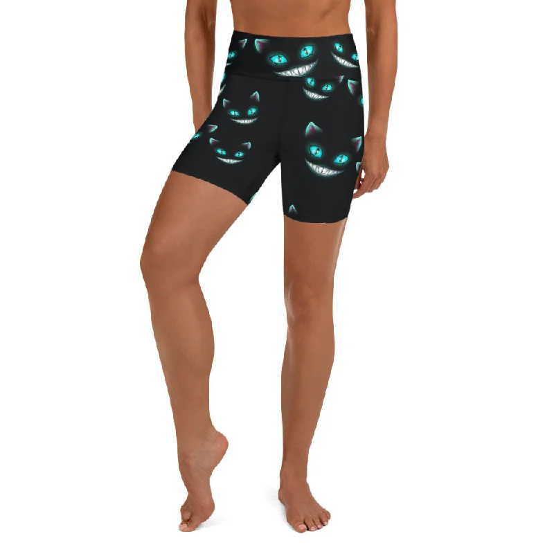 Soft Layers Spooky Halloween Cat Yoga Shorts