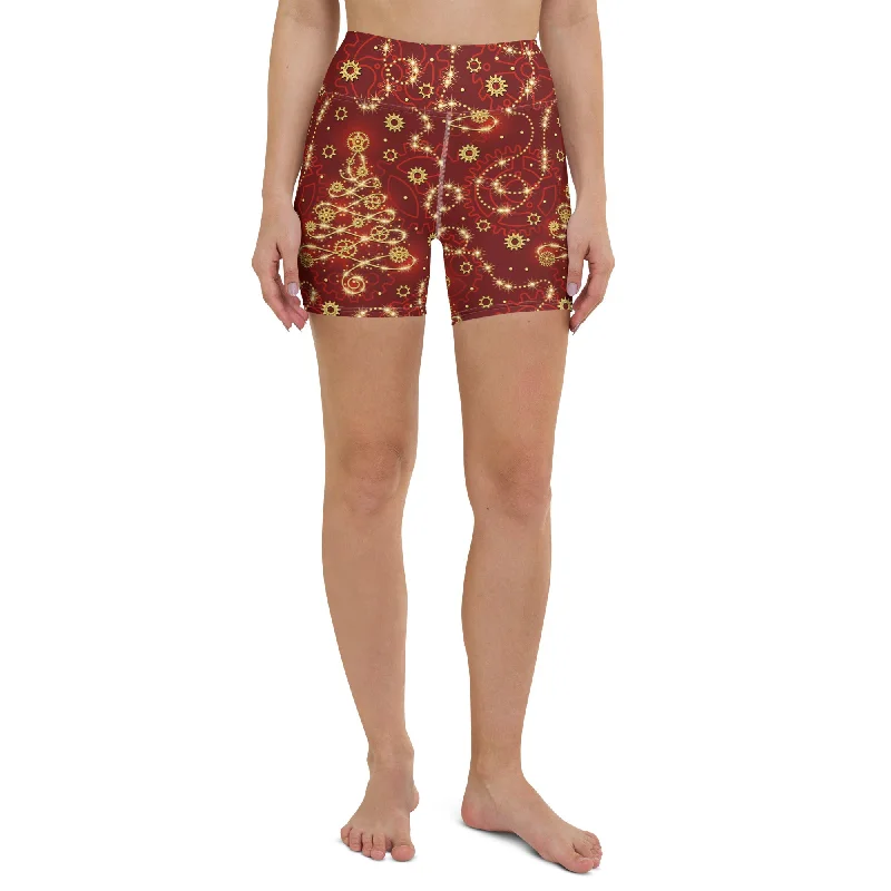 Soft Trends Steampunk Christmas Yoga Shorts