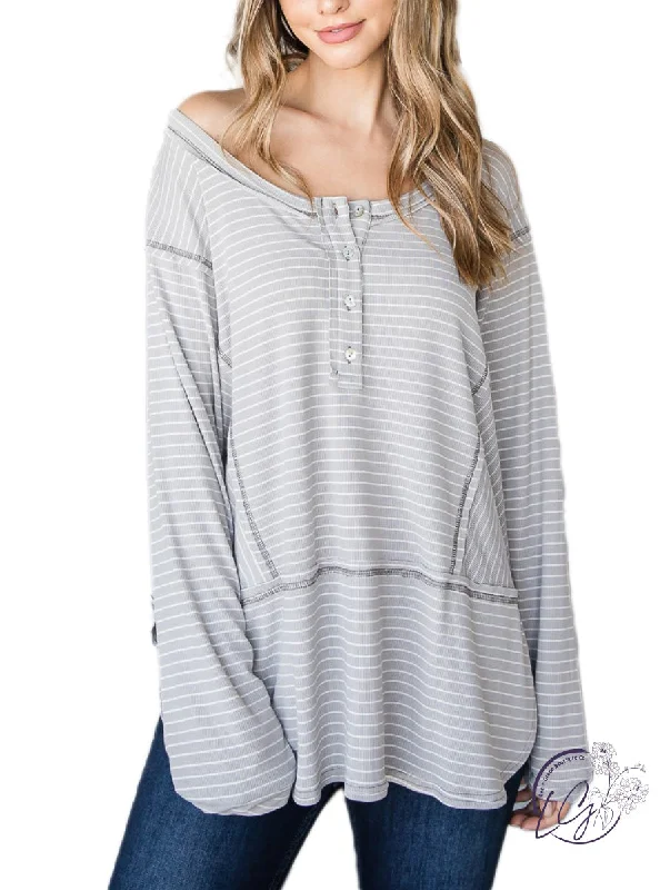 Everyday Comfort The Finest Striped Henley Top