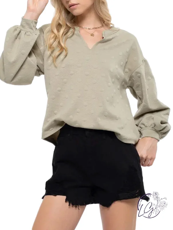 Exquisite Craftsmanship Swiss Dot Sweatshirt