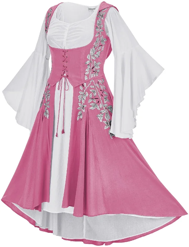 Cozy Fitting Tauriel Maxi Set Limited Edition Barbie Pink Silver Embroidery
