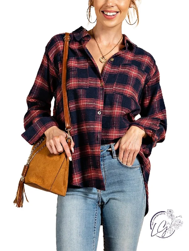 Soft Knitwear Timeless Checkered Button-Down