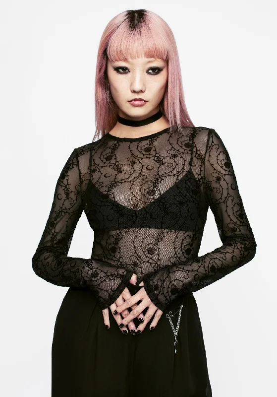 Soft Wearables Thorns Mesh Top