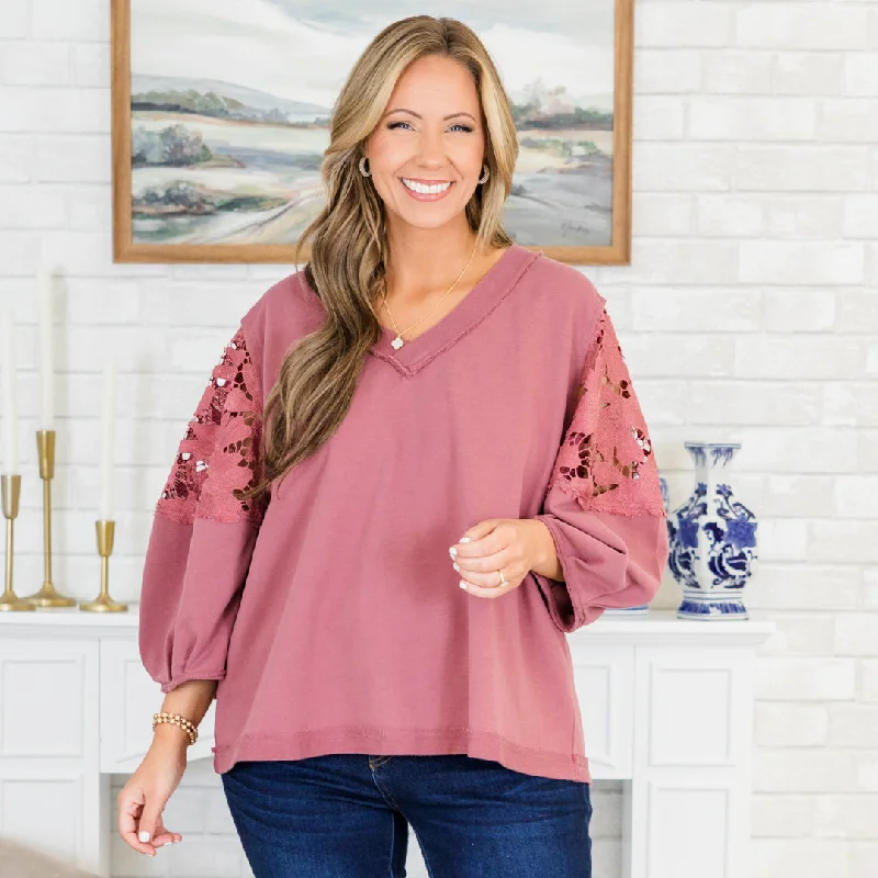 Comfortable And Versatile Time Is Wasted Sweatshirt, Washed Mauve